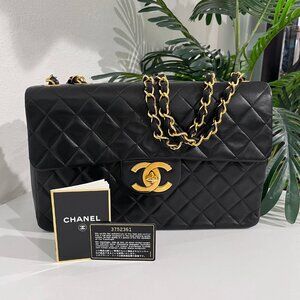 Chanel Vintage Black Maxi Classic Flap Bag